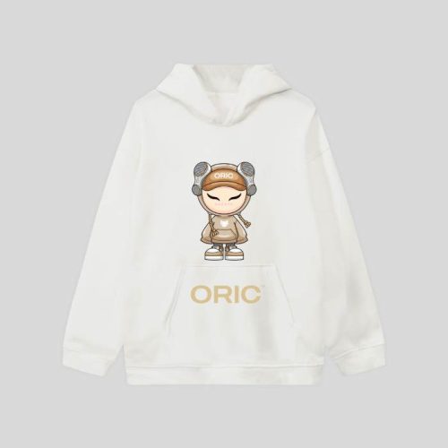 Mẫu áo nỉ hoodie tông màu trắng