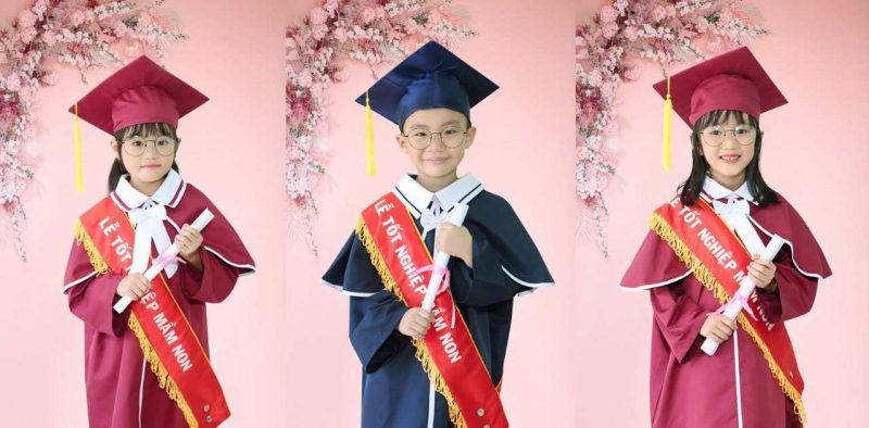 Giá áo cử nhân mầm non tại thương hiệu Đồng phục Hải Anh