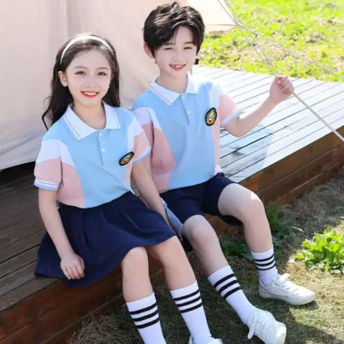 Mẫu đồng phục học sinh tiểu học may bằng chất liệu vải cotton cao cấp