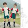 Mẫu áo polo đồng phục học sinh cấp 1 phối họa tiết