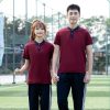 Mẫu áo polo đồng phục học sinh cấp 3 màu đỏ đô đẹp