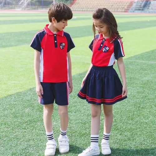 Mẫu áo polo đồng phục tiểu học màu đỏ