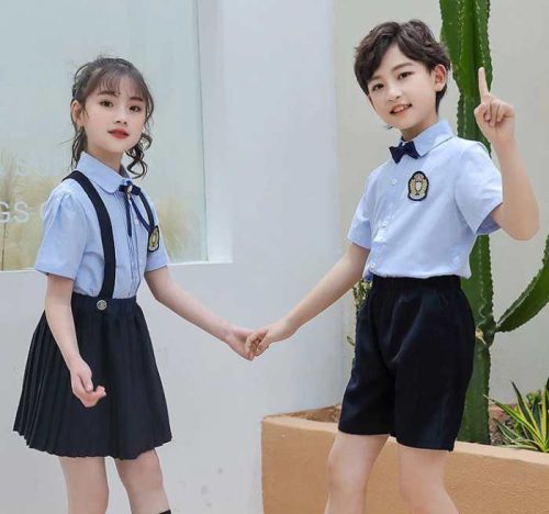 Thiết kế kiểu dáng mẫu áo sơ mi đồng phục màu xanh