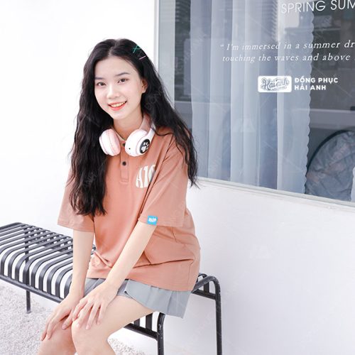 Áo lớp Good Vibes màu cacao - Hình 1