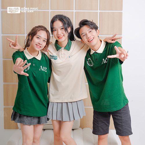 Áo lớp Good Vibes màu xanh iris