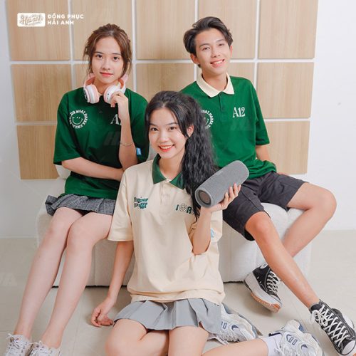 Áo lớp Good Vibes màu xanh iris - Hình 2