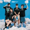 Áo lớp oversize cổ dệt màu đen - Hình 4
