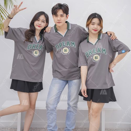 Mẫu áo lớp Cozy Oversize trơn thuộc BST Cozy của Hải Anh Uniform