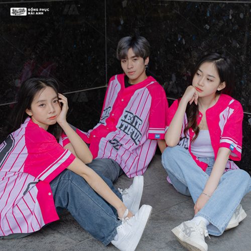 Áo Lớp Sơ Mi Baseball Hồng - Hình 2