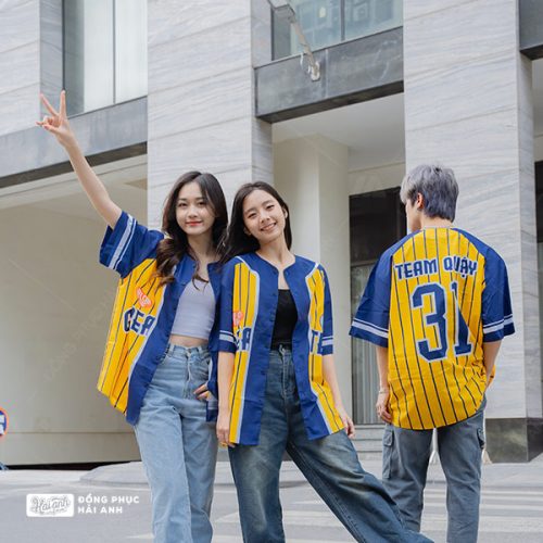 Áo Lớp Sơ Mi Baseball Vàng - Hình 2