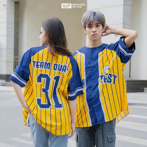 Áo Lớp Sơ Mi Baseball Vàng - Hình 4