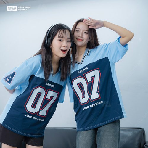 Áo Lớp Polo Oversize Iconic Màu Biển Nhạt Thanh Lịch