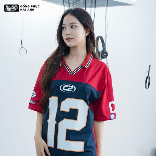 Áo Lớp Polo Oversize Iconic Màu Đỏ Đô Trẻ Trung, Nhiệt Huyết
