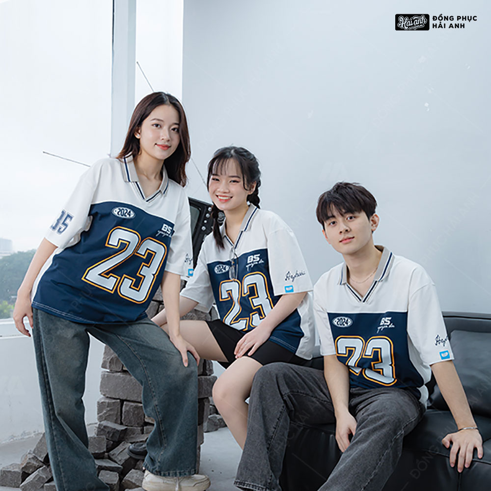 Áo Lớp Polo Oversize Iconic Màu Trắng