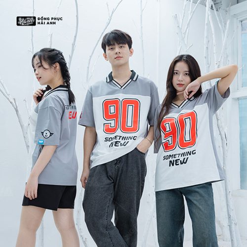 Áo Lớp Polo Oversize Iconic Màu Xám