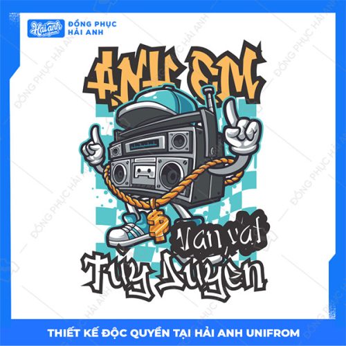 Mẫu Hình In Graffiti Anh Em Vạn Vật Tùy Duyên