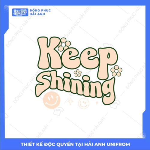 Mẫu Hình In Groovy Keep Shining