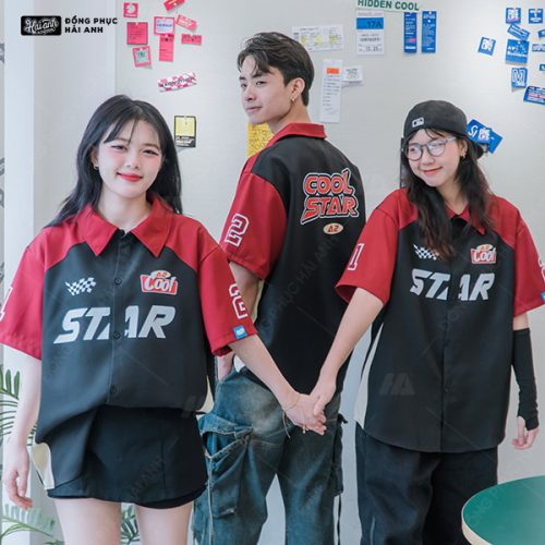 Áo Lớp Sơ Mi Oversize Chasing Màu Đen Cool Ngầu