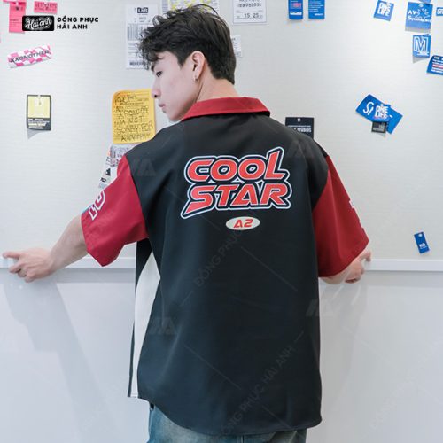 Áo Lớp Sơ Mi Oversize Chasing Màu Đen Cá Tính Cho GenZ