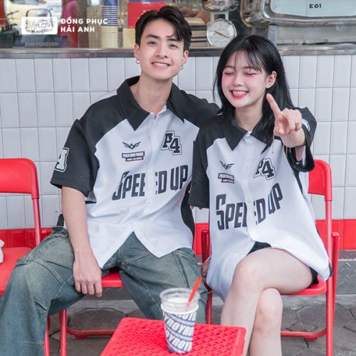 Áo Lớp Sơ Mi Oversize Chasing Màu Trắng