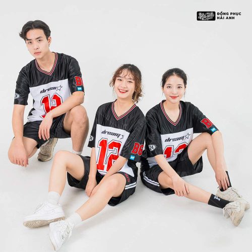 Áo Lớp Sporty Oversize Màu Đen Năng Động