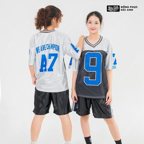 Áo Lớp OverSize Sporty Màu Xám Kết Hợp Màu Đen