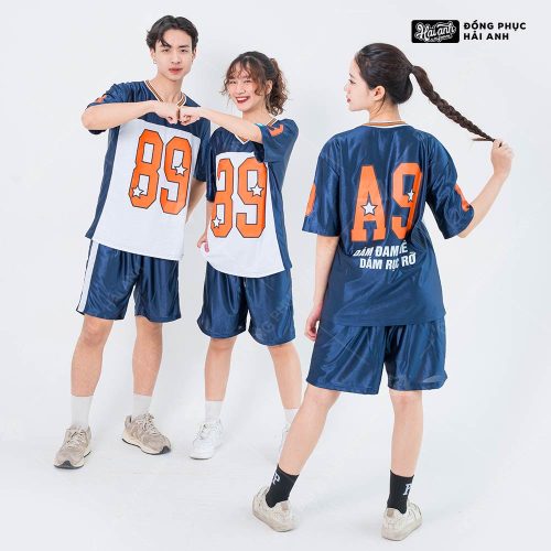 Áo Lớp Sporty Oversize Màu Xanh Trẻ Trung