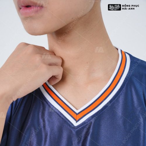 Mẫu Áo Lớp OverSize Sporty Màu Xanh Đen Phối Thân Màu Trắng