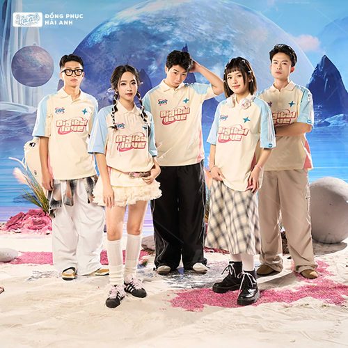 Mẫu Áo Lớp Oversize Unite Màu Kem Cheese