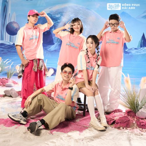 Mẫu Áo Lớp Oversize Unite Màu Lòng Tôm Phối Tay