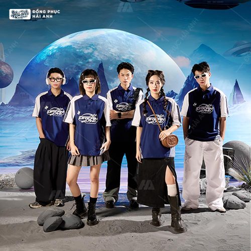 Mẫu Áo Lớp Oversize Unite Màu Xanh Đen