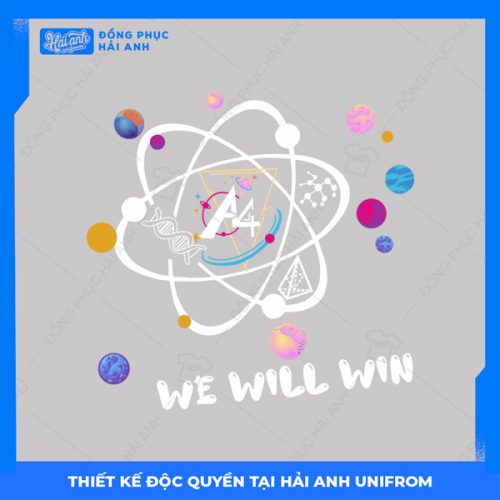 Logo áo lớp chuyên địa A4 we will win