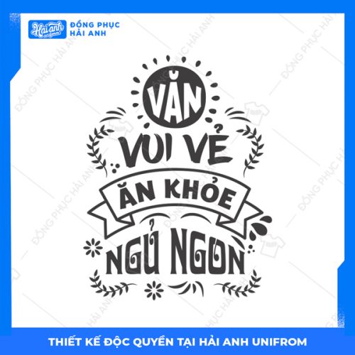 Logo chuyên Văn vui vẻ ăn khỏe ngủ ngon