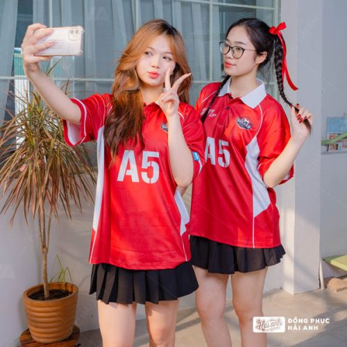 Áo Đồng Phục Lớp Trophy Đỏ Đô Nổi Bật