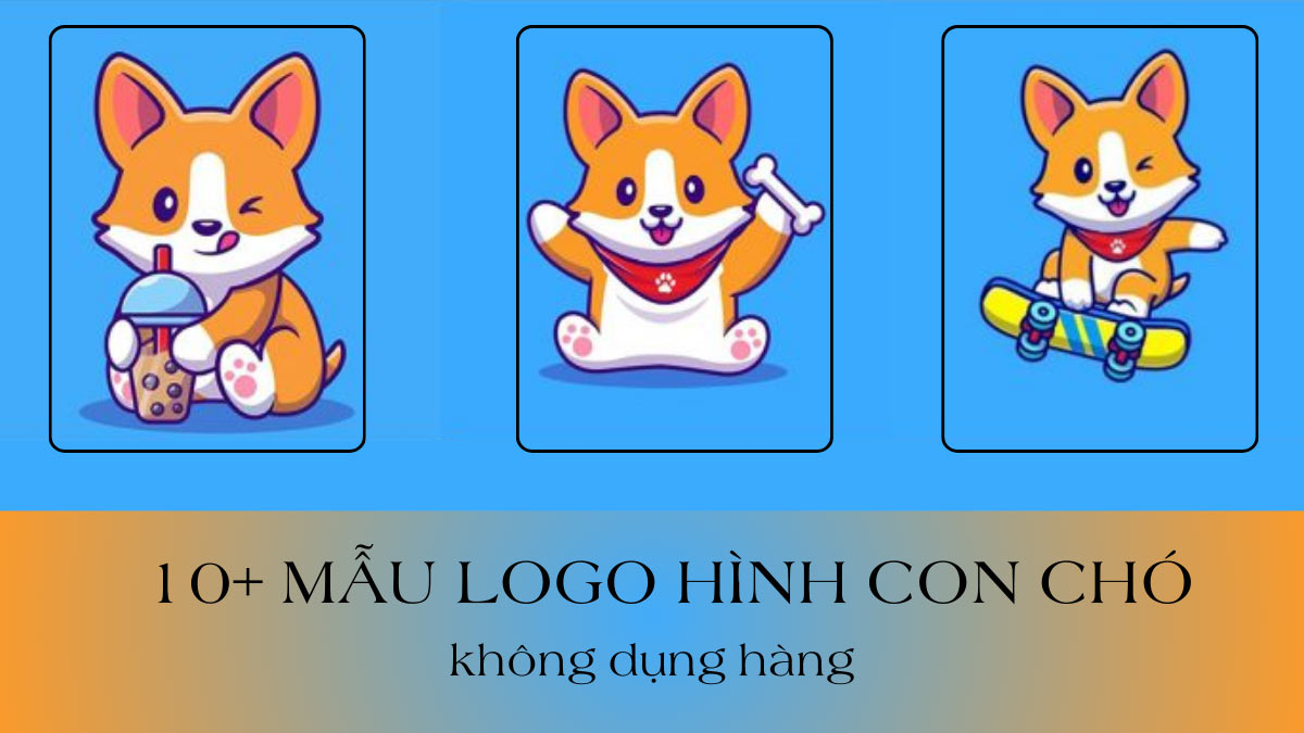 Mẫu logo hình con chó không đụng hàng