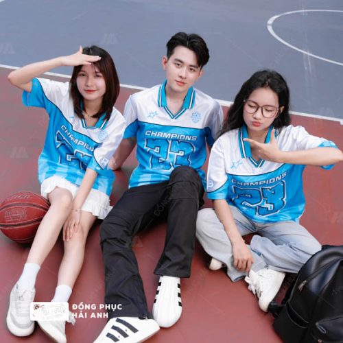 Áo lớp cổ bẻ tông màu xanh navy bắt mắt