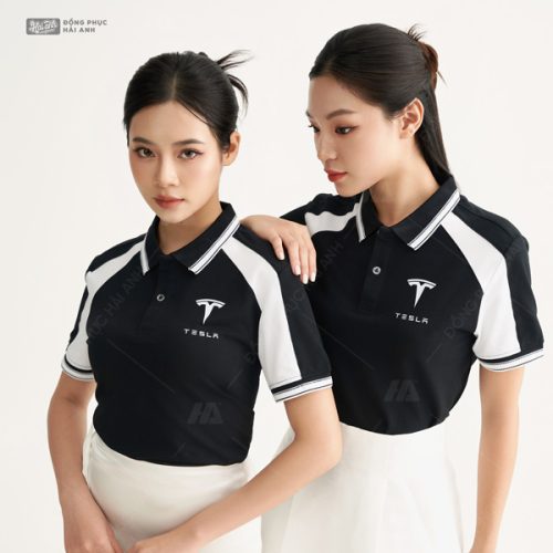 Áo Polo Đồng Phục Fastuni Màu Đen Trắng