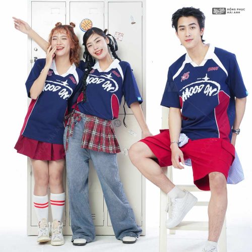 Áo đồng phục Hustle màu xanh đen cool ngầu, cá tính