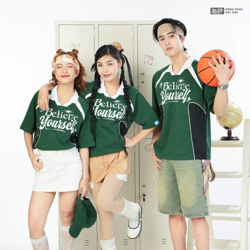 Áo lớp Hustle xanh iris gây thương nhớ