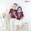 Monster màu đỏ mận - Top những mẫu áo đồng phục lớp đẹp nhất có cổ