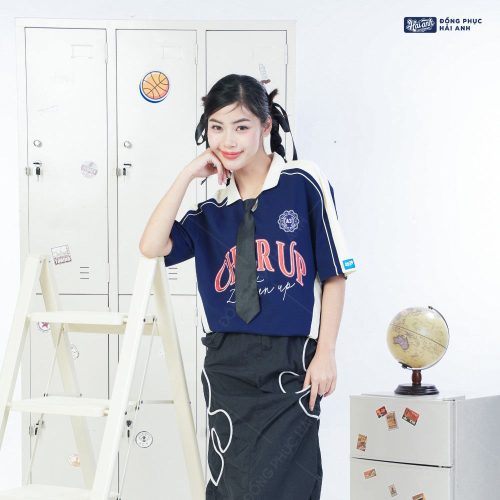 Đặt may áo lớp Monster xanh đen tại Hải Anh