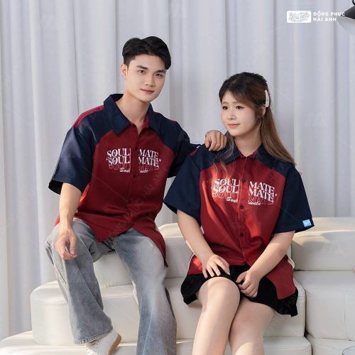 Mẹo phối đồ với đồng phục sơ mi Chasing đỏ đô