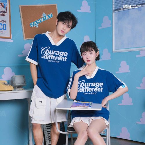 Áo Starling màu xanh coban - mẫu áo phông lớp đậm nét thanh lịch và trang nhã