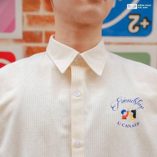 Cận chất áo sơ mi lớp Academy vàng 2