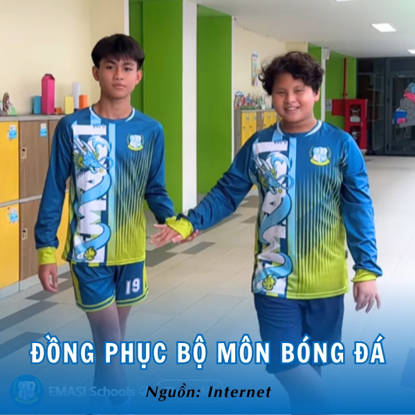 Đồng phục bộ môn bóng đá tay dài xanh dương độc đáo