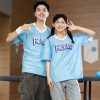 Mẫu áo thun oversize màu xanh da trời - Hình 1