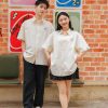 Áo lớp sơ mi oversize Academy màu vàng - Hình 1