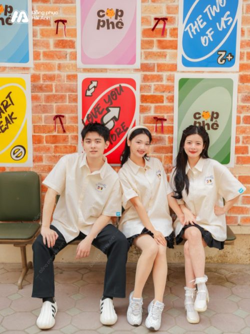 Áo lớp sơ mi oversize Academy màu vàng - Hình 2