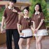 Thiết kế áo đồng phục lớp polo oversize Besties màu nâu
