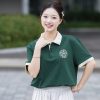 Áo polo Besties màu xanh Iris